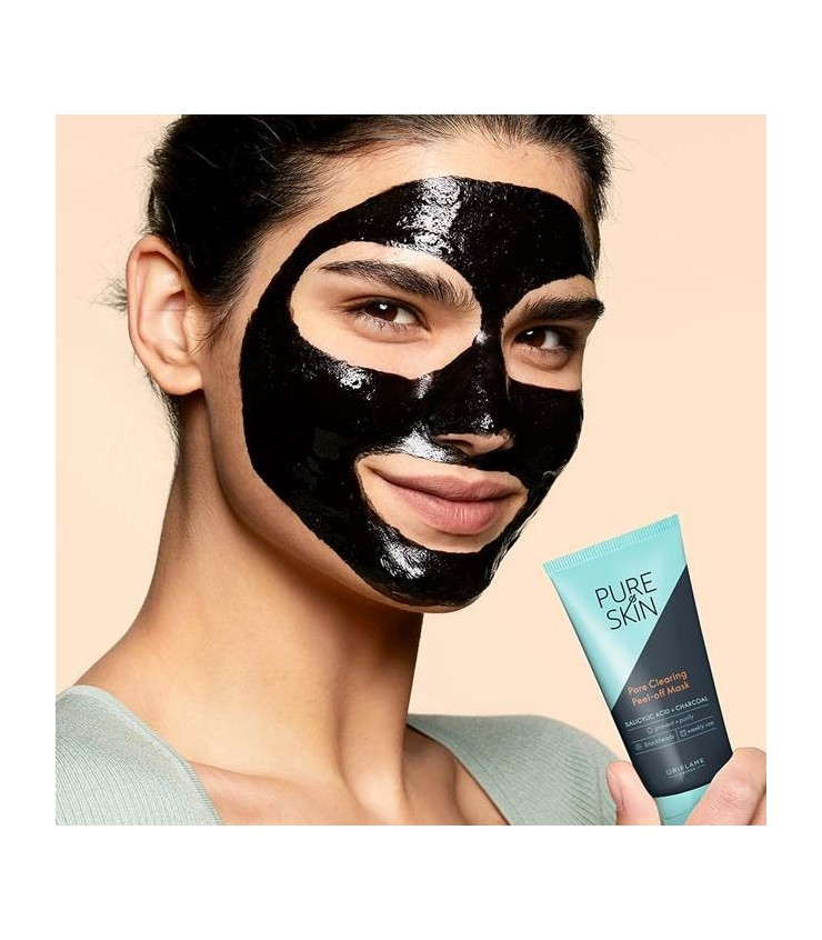 ماسک صورت زغال پیل آف پیوراسکین Oriflame 50ml - تصویر 2